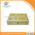 Natural Crafts Golden Mother of Pearl Accessory Box for Hotel Amenity